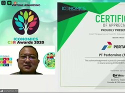 Bantu Perangi COVID-19, Pertamina Sabet Penghargaan dari Iconomics
