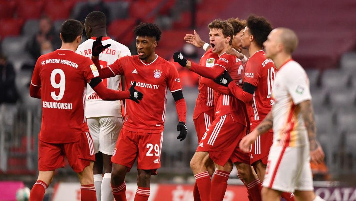 Bayern Munich bermain imbang dengan RB Leipzig. (Foto: Lukas Barth-Tuttas - Pool/Getty /Pool)