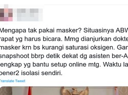 Viral Foto Anies Tak Bermasker, Benarkah Masker Kurangi Saturasi Oksigen?