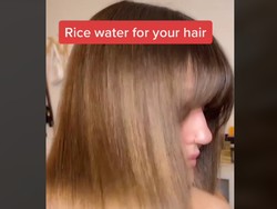 Trik Viral Pakai Air Beras, Bisa Bikin Rambut Seperti dari Salon