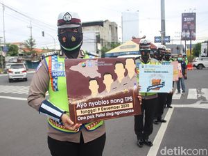 Begini Cara Polisi Ajak Warga Sidoarjo Datang ke TPS pada 9 Desember