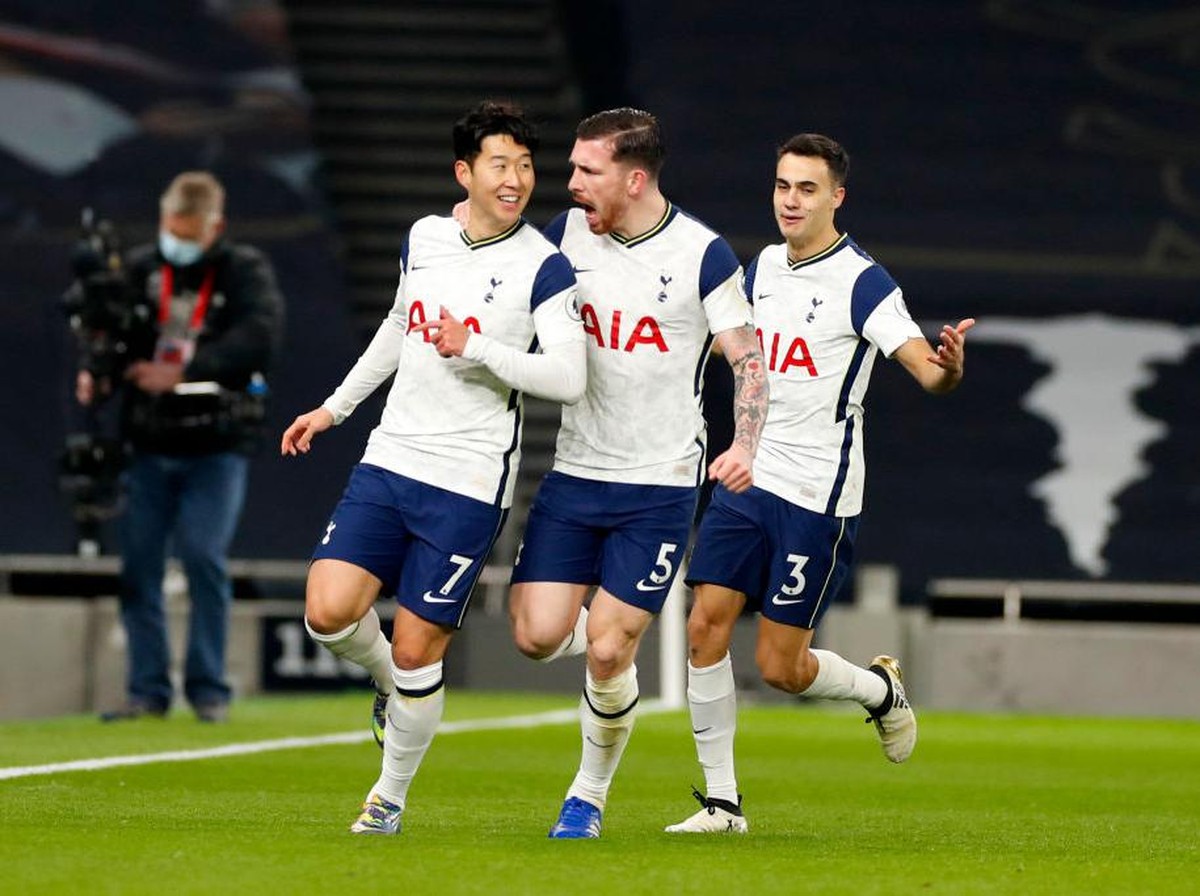 Tottenham mencetak dua gol ke gawang Arsenal di babak pertama. Foto: Getty Images/Pool