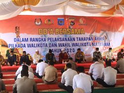 Polresta Mataram Gelar Doa & Zikir Jelang Pilkada Bareng 4 Paslon
