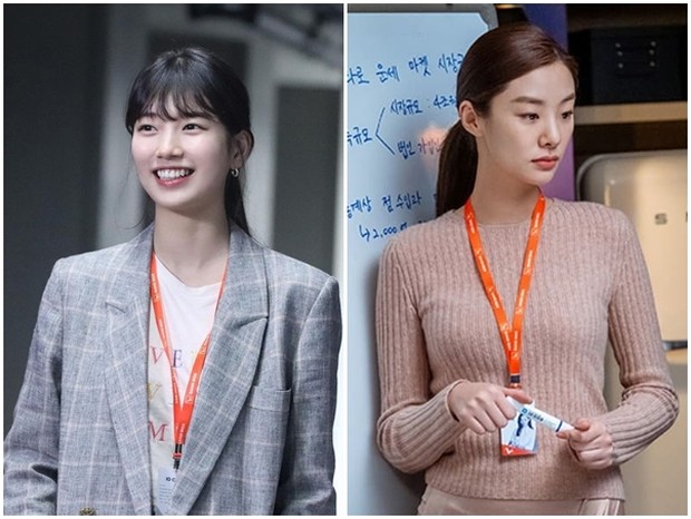 Potret fashion ala Suzy dan Stephani yang berperan dalam drama Korea Start Up.