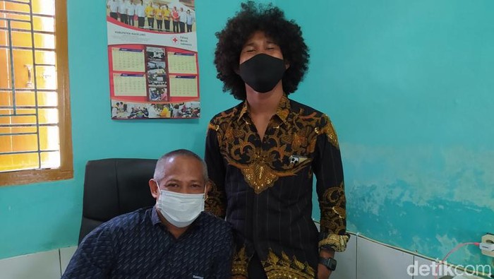 Amiruddin Bagus Kahfi bersama sang ayah, Yuni.