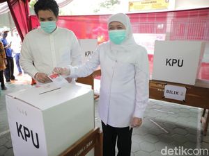 Pesan Gubernur Khofifah Usai Nyoblos: yang Terpilih Mohon Tidak Euforia