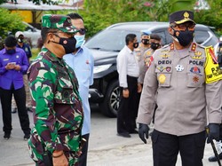Kapolda Kalteng & Pangdam Tanjung Pura Cek TPS di Palangka Raya