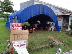 TPS di Lokasi Banjir Serang Banten Sepi Pemilih