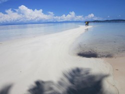 Bening Parah! Ini Pasir Timbul di Pantai Saleo Raja Ampat