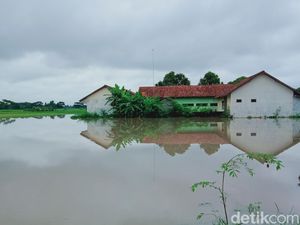Sungai Meluap, Sekolah-Sawah di Klaten Ini Sempat Terendam