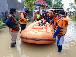 Kali Lamong Meluap, 23 Desa di 2 Kecamatan Gresik Kebanjiran