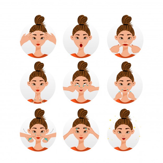 Melakukan face yoga