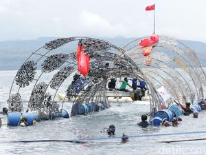 Instalasi Terinsipirasi Pandemi Ini Jadi Terumbu Karang di Bangsring Underwater Instalasi Terinsipirasi Pandemi Ini Jadi Terumbu Karang di Bangsring Underwater