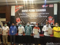 Hasil Pleno KPU, Tatu-Pandji Ungguli Nasrul-Eki di Pilkada Serang