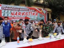 141 Kg Sabu-100 Ribu Butir Ekstasi Dimusnahkan di Aceh