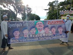 Massa di Medan Demo Tuntut Komnas HAM Usut Tuntas Tewasnya 6 Laskar FPI