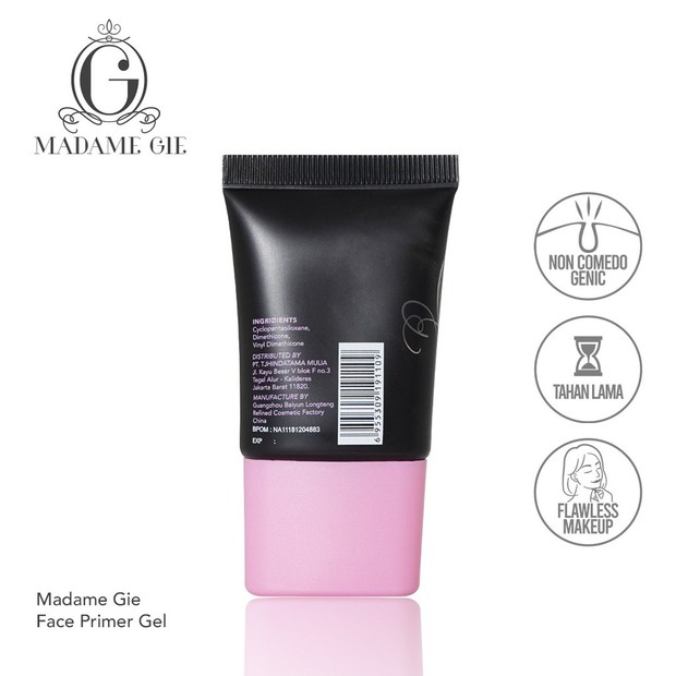 Foto: Madame Gie Face Primer Gel Base/Shopee.co.id tampak belakang