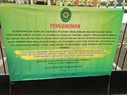 10 Pegawai Positif Corona, PN Bekasi Tutup Kantor Sepekan