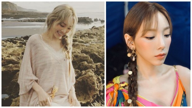 Taeyeon SNSD/ Foto: Instagram.com/taeyeon_ss style rambut kepang Taeyeon SNSD