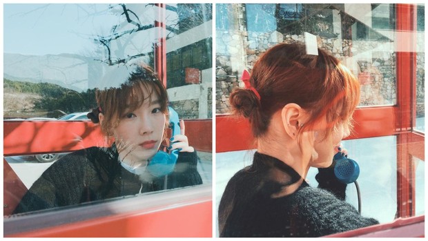 Taeyeon SNSD/ Foto: Instagram.com/taeyeon_ss style rambut side bun Taeyeon SNSD