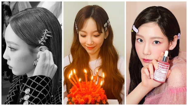 Taeyeon SNSD/ Foto: Instagram.com/taeyeon_ss style rambut dengan aksesori ala Taeyeon SNSD
