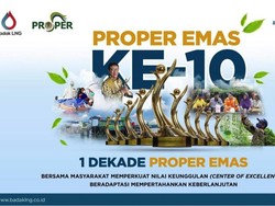 Badak LNG Raih PROPER Emas 10 Kali Berturut-turut