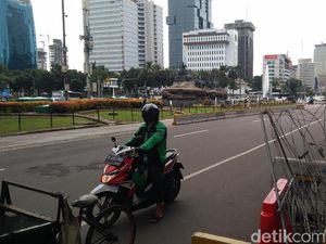 Water Cannon Siaga, Begini Suasana di Kawasan Patung Kuda Jelang Aksi 1812
