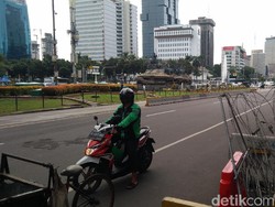 Water Cannon Siaga, Begini Suasana di Kawasan Patung Kuda Jelang Aksi 1812