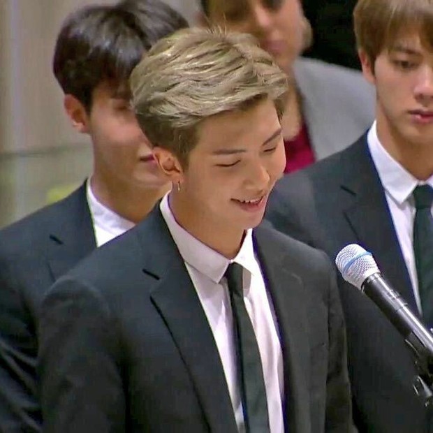 RM BTS saat memberikan speech di Unicef