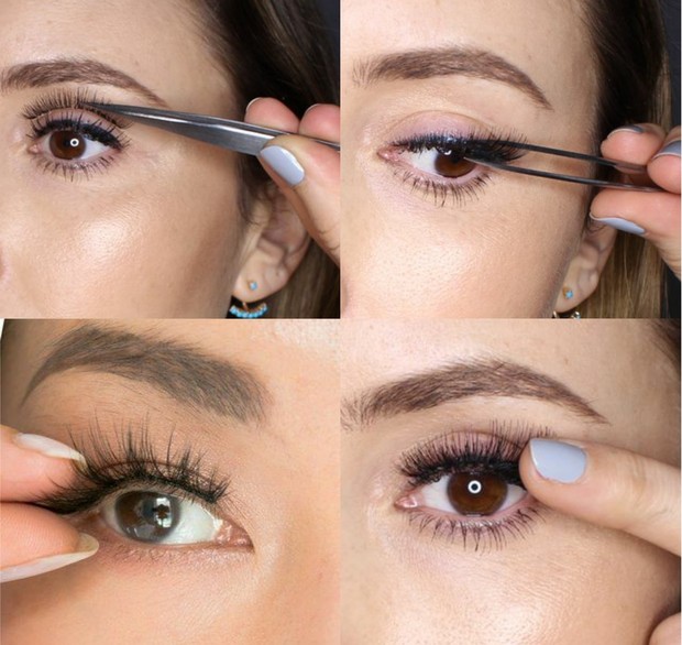 tutorial memasang false lashes