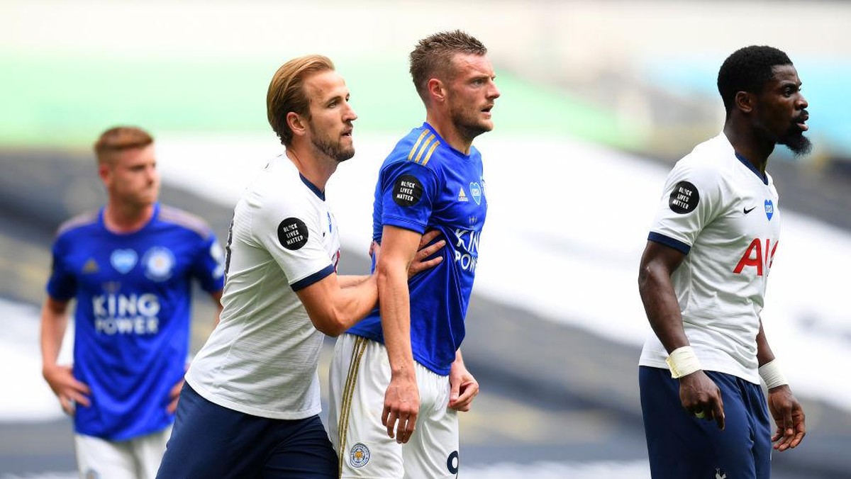 Tottenham vs Leicester City, adu tajam Harry Kane dan Jamie Vardy (Getty Images/Michael Regan)