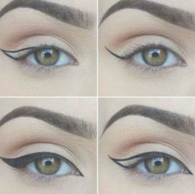 Buat kerangka/pinterest.com/lauren Pastikan cat eye harus mengangkat mata, bentuknya melebar dan memanjang.