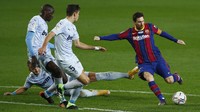 Lionel Messi juga masih memegang rekor sebagai top skor Barcelona sepanjang masa dengan 661 gol. Saingan terdekatnya adalah mendiang Cssar Rodriguez Alvarez, pemain Barca di era tahun 1930-an dengan 232 gol (Joan Monfort/AP)