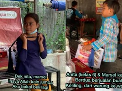 Kakak Adik Ini Semangat Jual Buah Keliling Demi Kebutuhan Hidup
