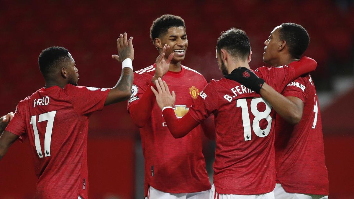 MU menang besar atas Leeds. Foto: AP/Clive Brunskill