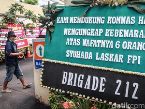 Usut Kasus KM 50 Japek, Komnas HAM Banjir Karangan Bunga