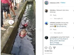 Duh! Bocah Ini Bawa Motor Berlagak Standing Sampai Nyemplung ke Got