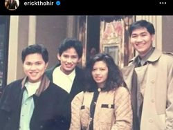 Erick Pamer Foto Jadul Bareng Sandi-Lutfi: Dulu Nongkrong Bareng, Kini...