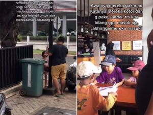 Mulia! Pria Ini Traktir Makan Tiga Bocah Pemulung yang Sibuk Ngorek Sampah