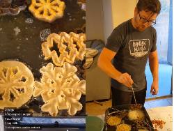 Wow! Bule Ini Bikin Camilan Natal yang Mirip Kembang Goyang