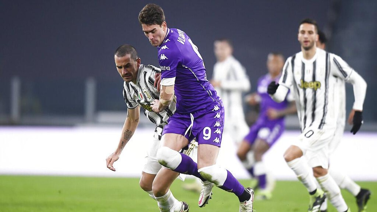 Juventus dipermalukan Fiorentina 3-0 dalam lanjutan Liga Italia. (Foto: AP/Fabio Ferrari)