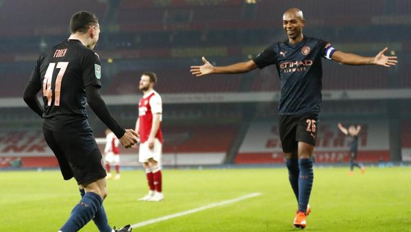 Tumbangkan Arsenal, Man City ke Semifinal Piala Liga Inggris