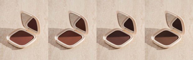 Vesca Beauty Soft-Matte Bronzing Powders/vescabeauty.com Bronzing powders ini memiliki sedikit shimmer di dalamnya tetapi tetap meninggalkan hasil bronzer yang cantik pada kulit hanya dengan satu sapuan.