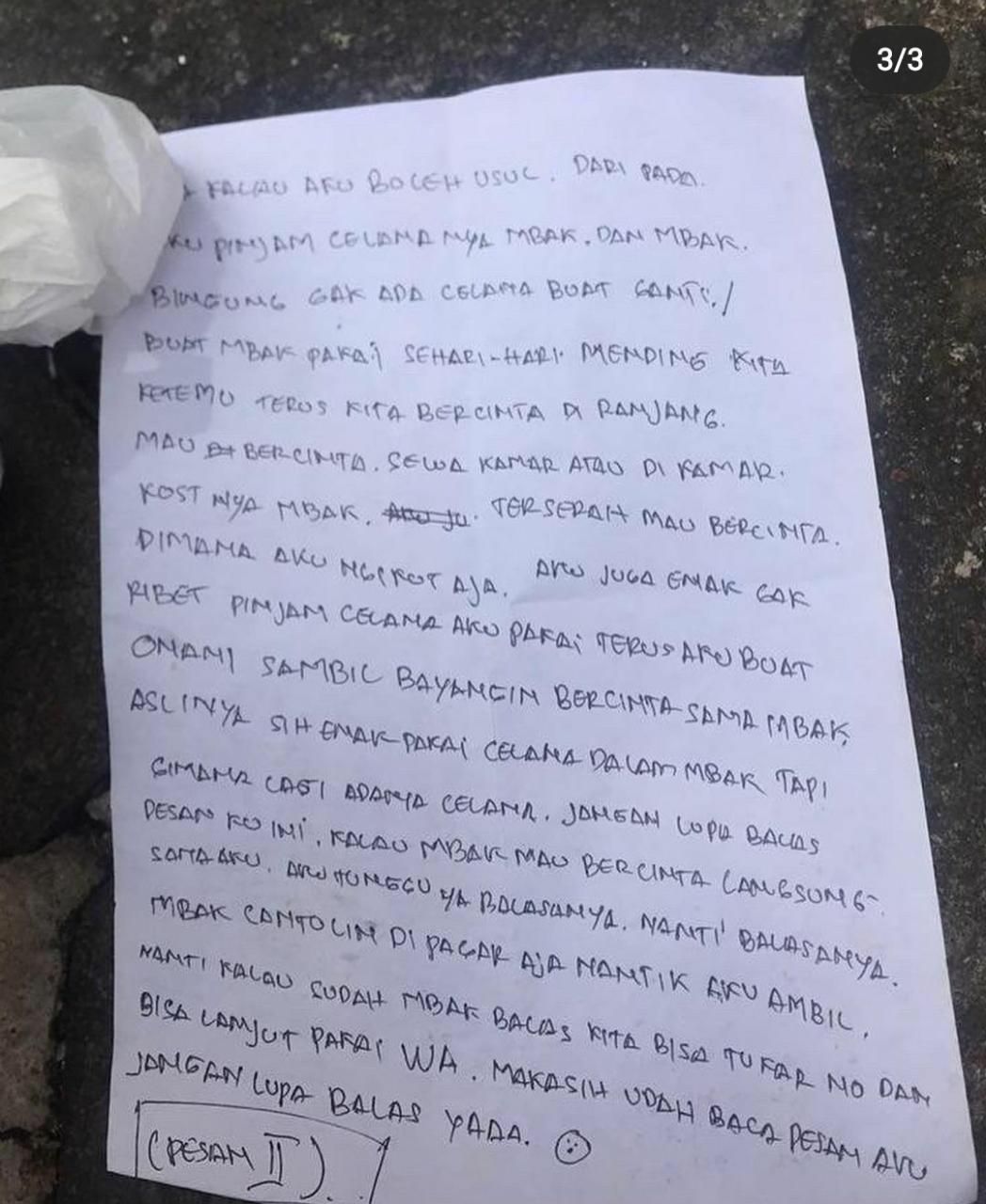 viral pencurian celana dalam