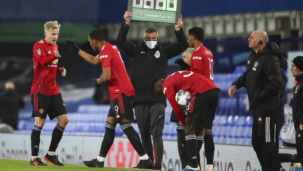 Pergantian pemain yang tepat bikin Man United lolos ke semifinal Piala Liga Inggris (AP/Nick Potts)