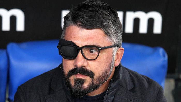 Gennaro Gattuso ROME, ITALY - DECEMBER 20: Gennaro Gattuso, head coach of Napoli looks on during the Serie A match between SS Lazio and SSC Napoli at Stadio Olimpico on December 20, 2020 in Rome, Italy.Sporting stadiums around Italy remain under strict restrictions due to the Coronavirus Pandemic as Government social distancing laws prohibit fans inside venues resulting in games being played behind closed doors. (Photo by Paolo Bruno/Getty Images)