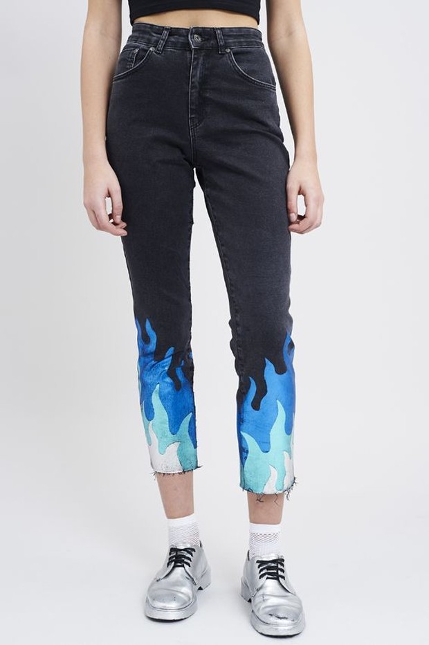 melukis celana jeans