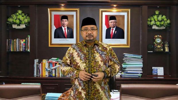 Menteri Agama Yaqut Cholil Qoumas mengucapkan selamat merayakan Natal