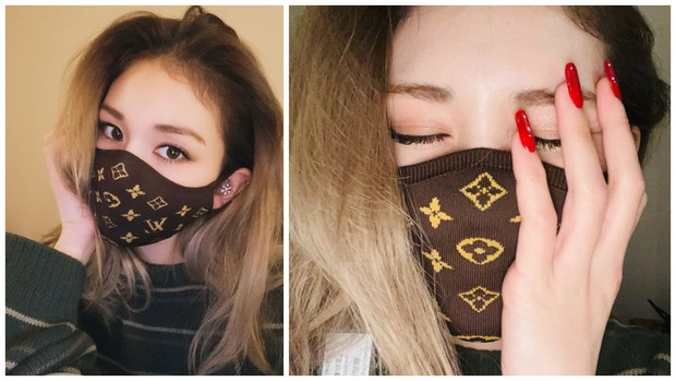 Seperti Somi, menyerasikan eyeshadow dengan masker yang dipakai bisa bikin kamu tampil maksimal
