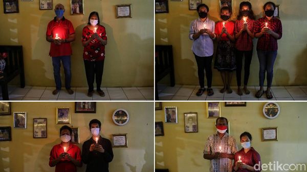 Potret Khusyuk Misa Natal di Rumah Umat Kristiani